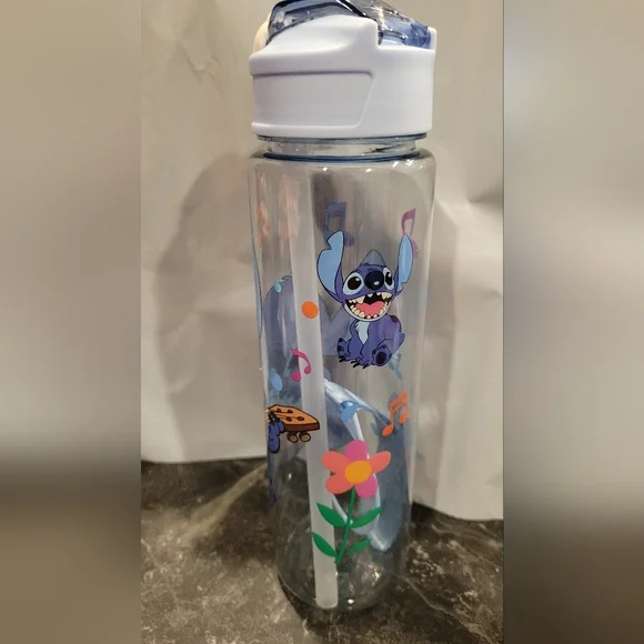 Stitch Water Bottle with Guitar Design - Picture 2 of 4